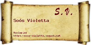 Soós Violetta névjegykártya